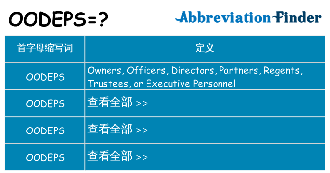 oodeps 代表什么