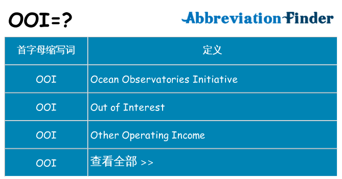 ooi 代表什么