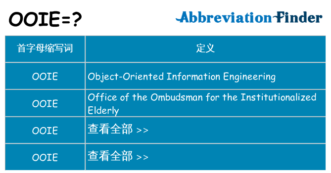 ooie 代表什么