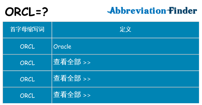 orcl 代表什么