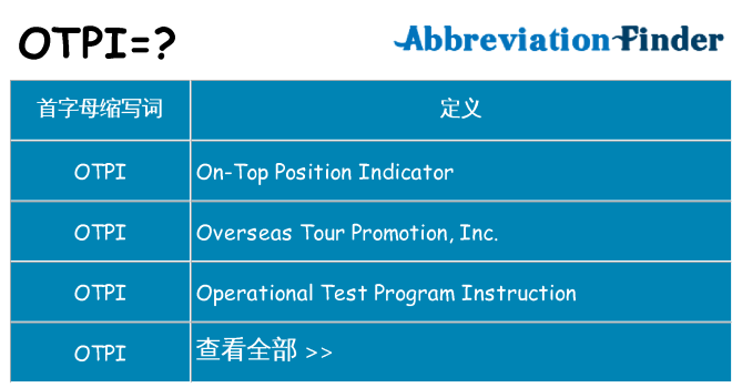 otpi 代表什么