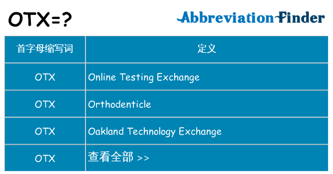 otx 代表什么