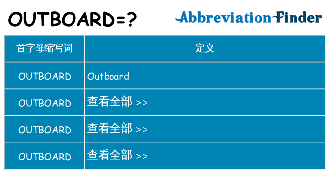 outboard 代表什么