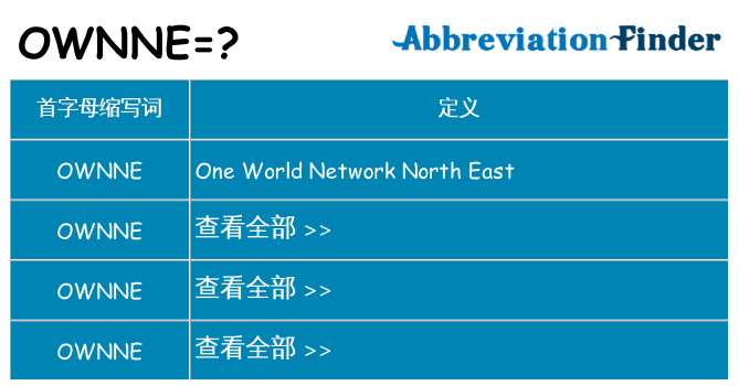ownne 代表什么
