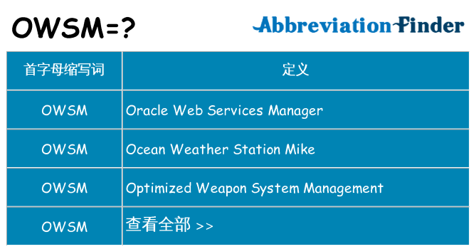owsm 代表什么