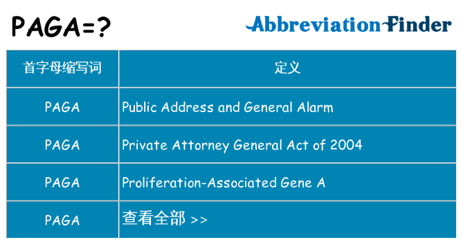 paga 代表什么