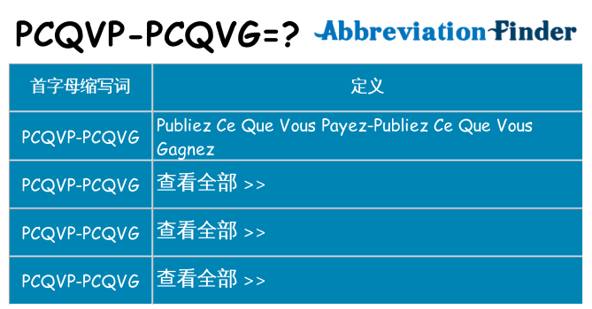 pcqvp-pcqvg 代表什么