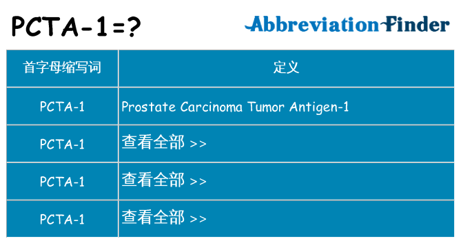 pcta-1 代表什么
