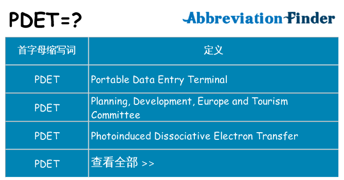 pdet 代表什么
