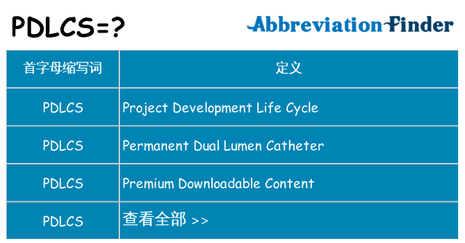pdlcs 代表什么