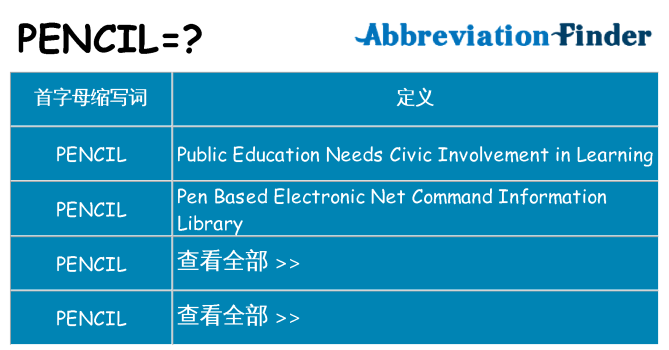 pencil 代表什么