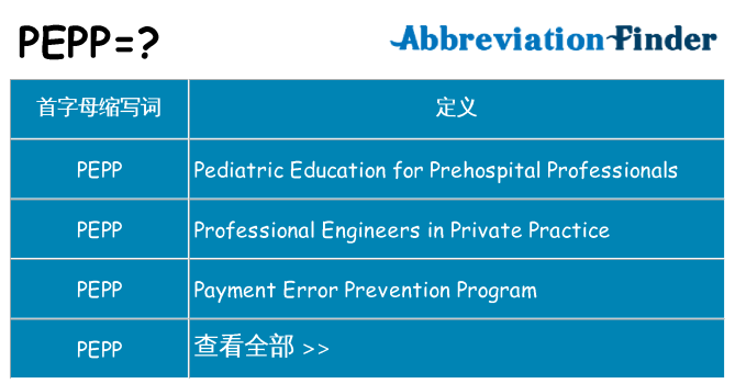 pepp 代表什么