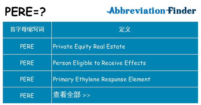 pere 代表什么