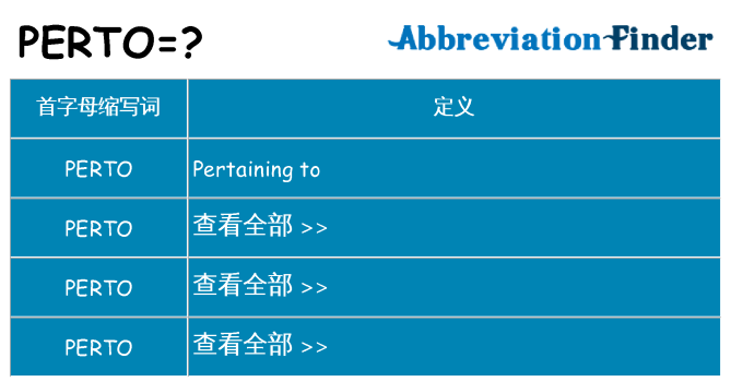 perto 代表什么
