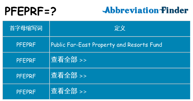 pfeprf 代表什么
