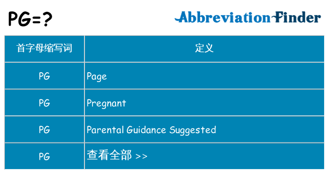 pg 代表什么
