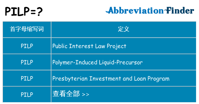 pilp 代表什么