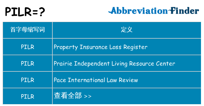 pilr 代表什么