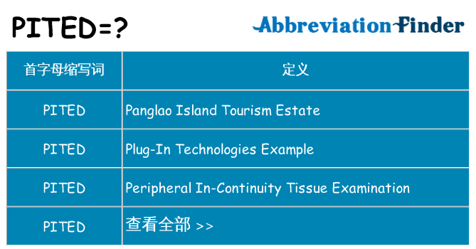 pited 代表什么