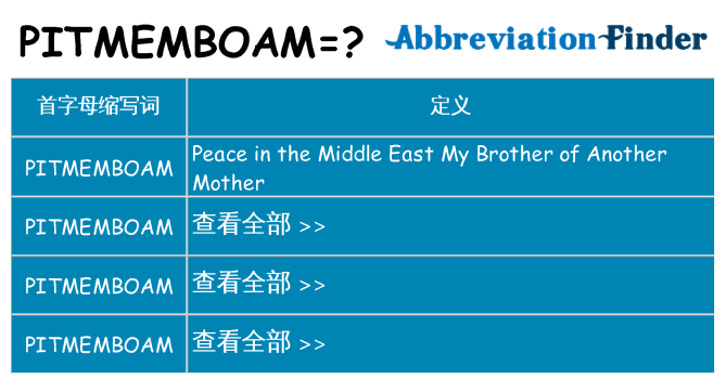 pitmemboam 代表什么