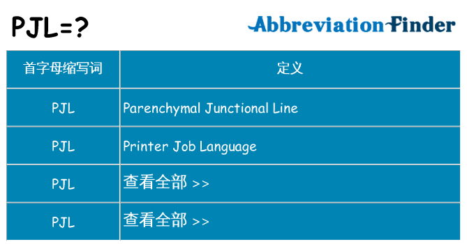 pjl 代表什么