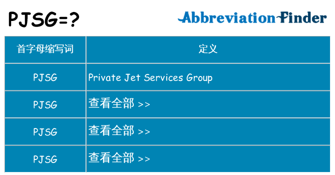 pjsg 代表什么