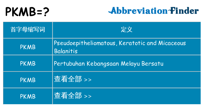 pkmb 代表什么