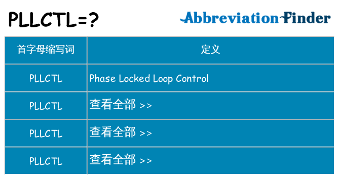 pllctl 代表什么