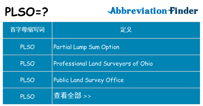 plso 代表什么