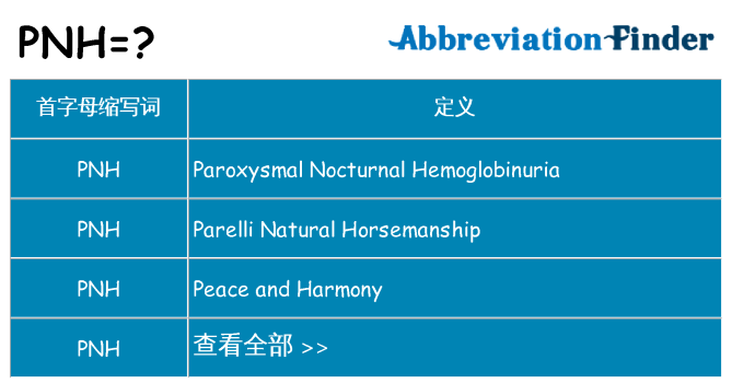 pnh 代表什么