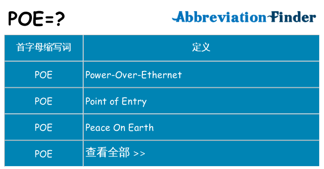 poe 代表什么