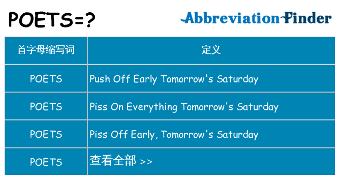poets 代表什么