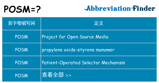 posm 代表什么