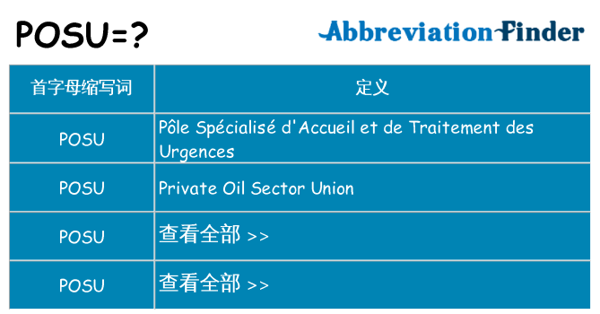 posu 代表什么