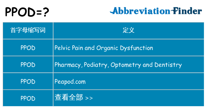 ppod 代表什么