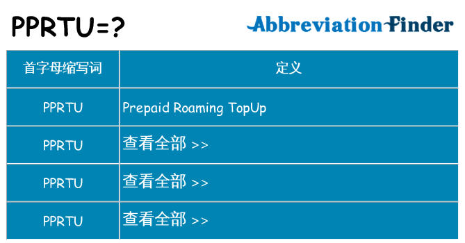 pprtu 代表什么