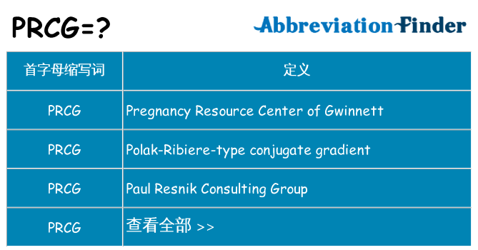 prcg 代表什么