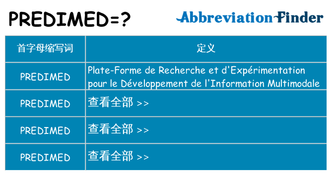 predimed 代表什么