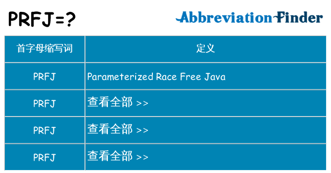 prfj 代表什么
