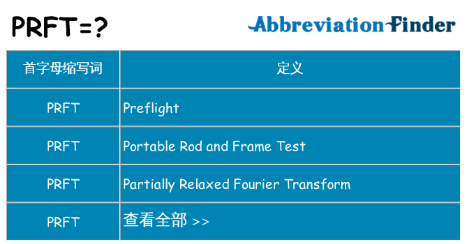 prft 代表什么