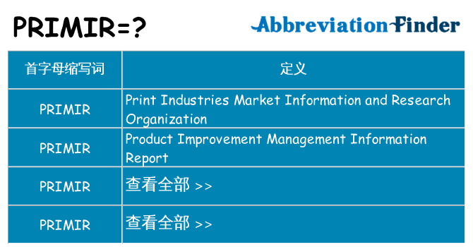 primir 代表什么