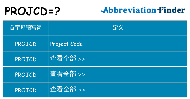 projcd 代表什么