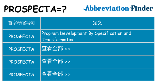 prospecta 代表什么