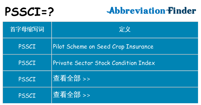 pssci 代表什么
