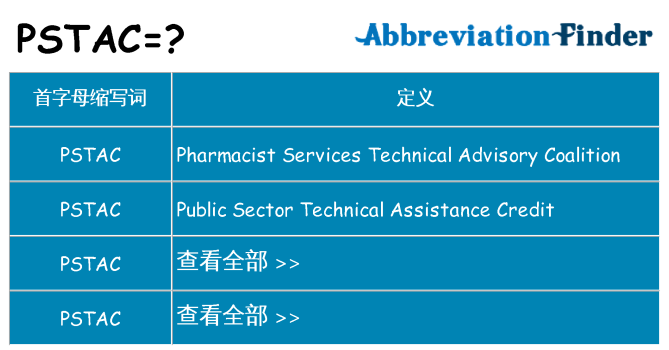 pstac 代表什么