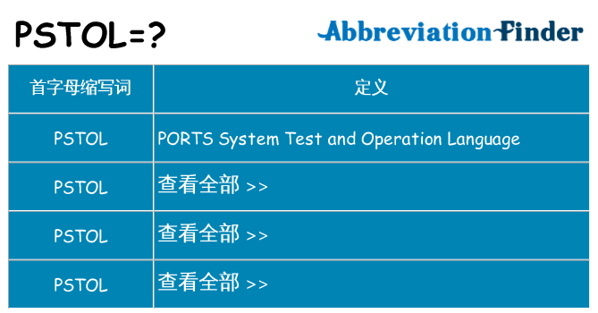 pstol 代表什么