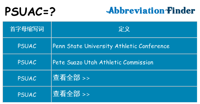 psuac 代表什么