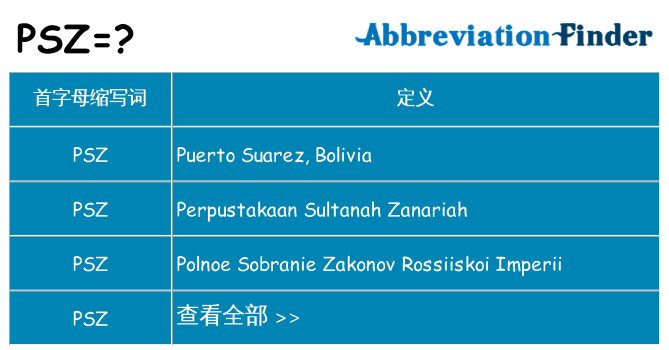psz 代表什么
