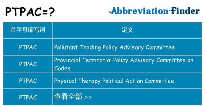 ptpac 代表什么