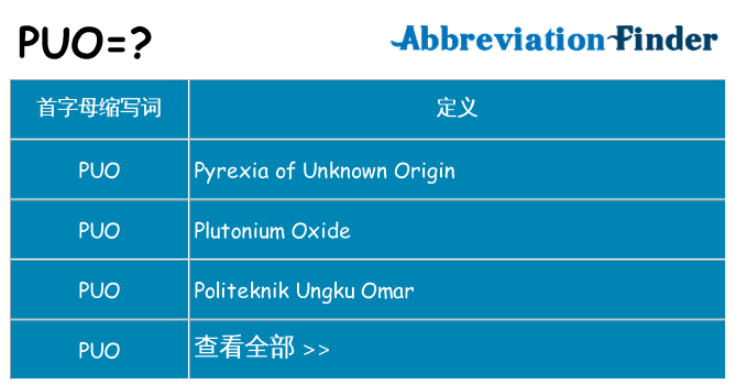 puo 代表什么